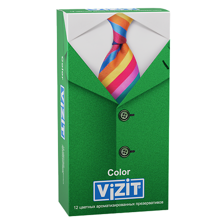 Презервативы VIZIT Color ароматизированные 12 шт