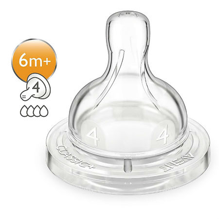 Philips Avent Соска силиконовая быстрый поток 6+ SCF634/27 2 шт