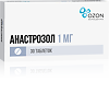 Анастрозол таблетки покрыт.плен.об. 1 мг 30 шт