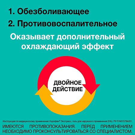 Нурофен Экспресс гель для наружного применения 5 % 100 г 1 шт