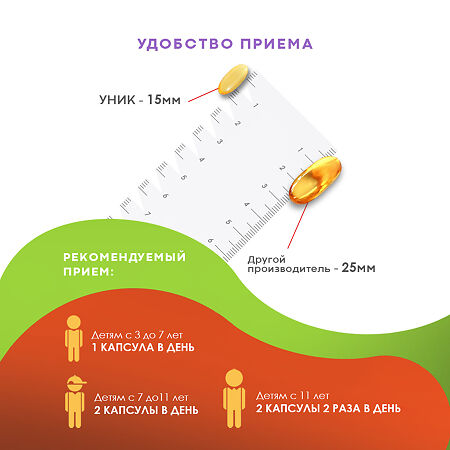 Омега-3 Тутти Фрутти жевательные капсулы по 500 мг 45 шт