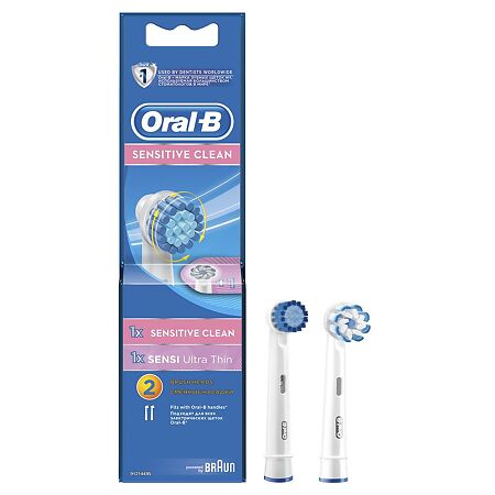 Oral-B Насадки для электрических зубных щеток Sensitive Бережное очищение EBS17 2 шт