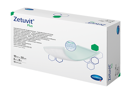 Повязка Zetuvit plus/Цетувит плюс суперабсорбирующая стерильная 10 х 20 см 10 шт