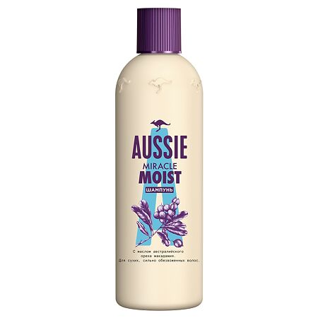 Aussie Miracle Moist Шампунь для сухих/поврежденных волос 300 мл 1 шт