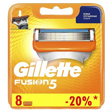 Gillette Fusion сменные кассеты для бритья 8 шт