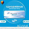 Контактные линзы 1-Day Acuvue Moist with Lacreon -1.25 / 8.5 / 14.2 30шт