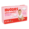 Huggies Подгузники Ultra Comfort 4 для девочек 8-14 кг 80 шт