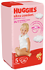 Huggies Подгузники Ultra Comfort 5 для девочек 12-22 кг 15 шт