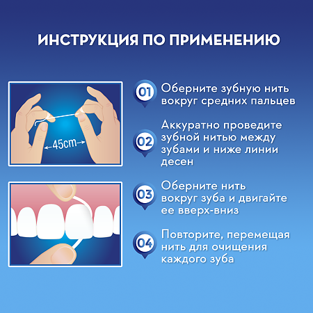 Oral-B Зубная нить вощеная с мятой 50 м 1 шт