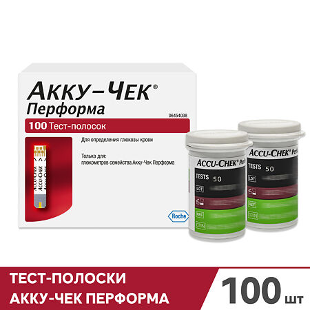 Тест-полоски Акку-Чек Перформа 100 шт