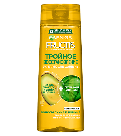 Garnier Fructis Шампунь для волос Тройное восстановление 400 мл 1 шт