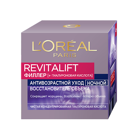 Лореаль (Loreal) Paris Revitalift Филлер Ночной антивозрастной уход против морщин 50 мл 1 шт