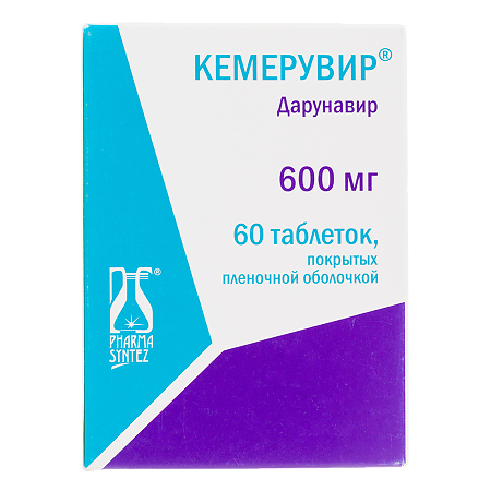 Кемерувир таблетки покрыт.плен.об. 600 мг 60 шт