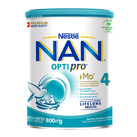 NAN 4 Optipro Смесь с 18 мес 800 г 1 шт