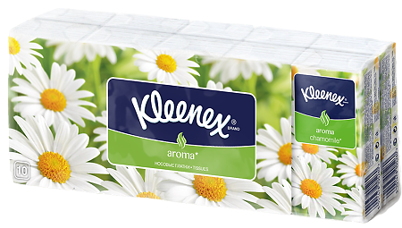 Kleenex Платки носовые бумажные ромашка 10 шт