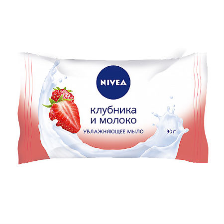 Nivea Мыло увлажняющее Клубника и молоко 90 г 1 шт