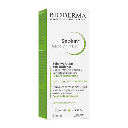 Bioderma Sebium Мат контроль крем матирующий увлажняющий для жирной и комбинированной кожи лица 30 мл 1 шт