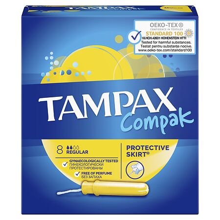 Tampax Тампоны Compak Regular 8 шт