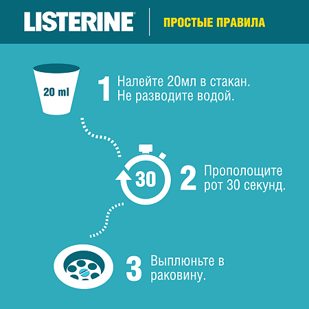 Listerine ополаскиватель для полости рта Свежая мята 500 мл 1 шт