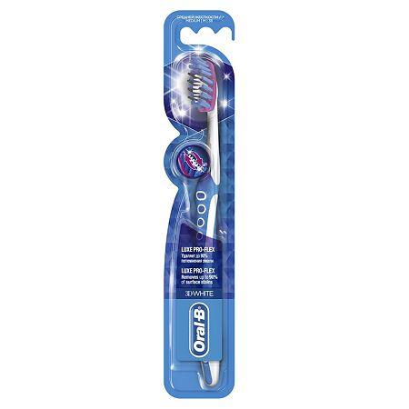 Oral-B Зубная щетка 3d White Luxe Pro-Flex 38 средняя 1 шт