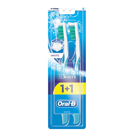 Oral-B Зубная щетка 3d white средняя 2 шт