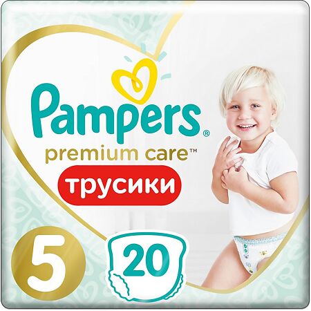 Трусики-подгузники Памперс (Pampers) Premium Care Pants 12-17 кг р.5 20 шт