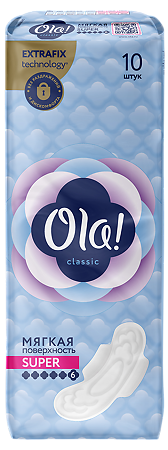 Ola! Прокладки Classic Wings Super Мягкая поверхность 10 шт