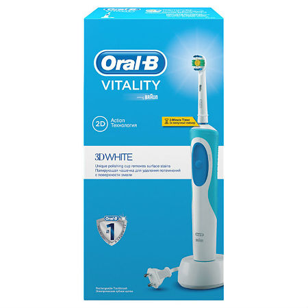 Oral-B Электрическая зубная щетка Vitality D12.513DW отбеливающая 1 шт