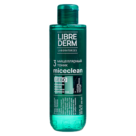 Либридерм (Librederm) Miceclean Sebo мицеллярный тоник для жирной и комбинированной кожи 200 мл 1 шт