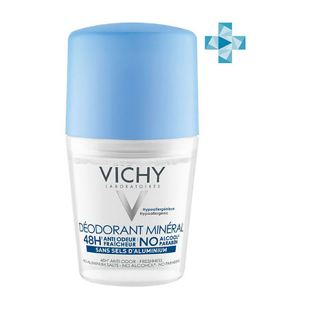 Vichy Deodorants дезодорант минеральный шариковый 48 ч без солей алюминия 50 мл 1 шт