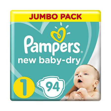 Подгузники Памперс (Pampers) Нью Бэби-Драй Ньюборн (2-5кг) 94 шт