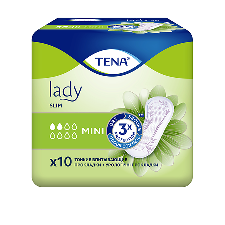 Tena Lady Slim Mini прокладки урологические 10 шт