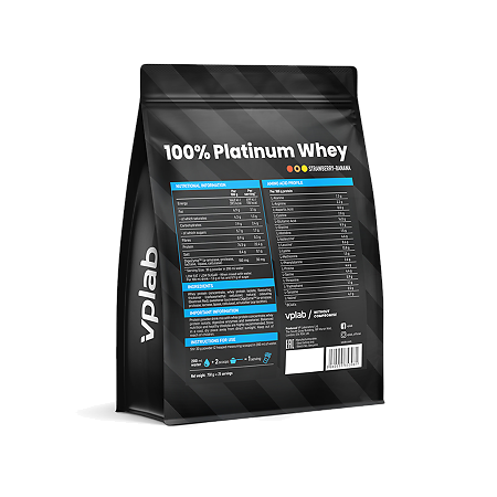 Vplab 100% Platinum Whey Протеин клубника-банан 750 г 1 шт