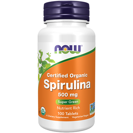 Now Spirulina Спирулина 500 мг таблетки массой 500 мг 100 шт