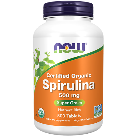 Now Spirulina Спирулина 500 мг таблетки массой 500 мг 500 шт