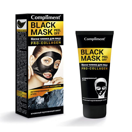 Compliment Black Mask Маска-пленка для лица PRO-COLLAGEN 80 мл 1 шт