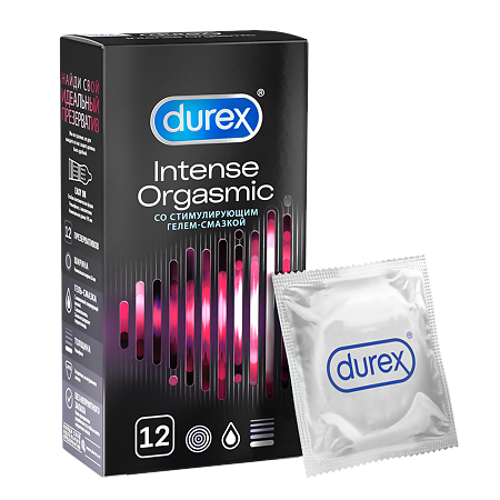 Презервативы Durex Intense Orgasmic с ребристой и точечной структурой 12 шт