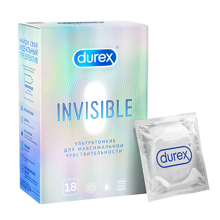 Презервативы Durex Invisible ультратонкие 18 шт