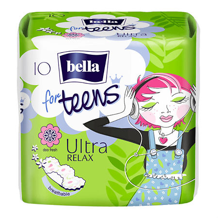 Bella Прокладки Ultra Relax for teens для подростков 10 шт