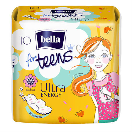 Bella Прокладки Ultra Energy for teens для подростков 10 шт