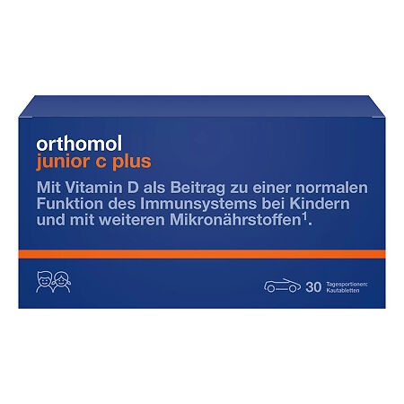 Orthomol Junior C plus/Ортомол Джуниор С плюс вкус мандарин-апельсин жевательные таблетки массой 1350 мг 30 шт