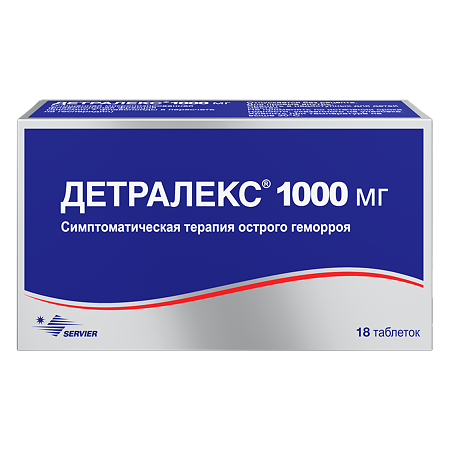 Детралекс таблетки покрыт.плен.об. 1000 мг 18 шт