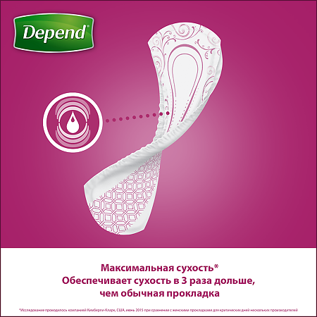 Депенд (Depend) Прокладки Normal 12 шт