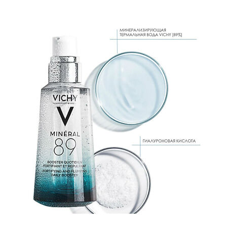 Vichy Mineral 89 Ежедневный гель-сыворотка для кожи подверженной внешним воздействиям 50 мл 1 шт