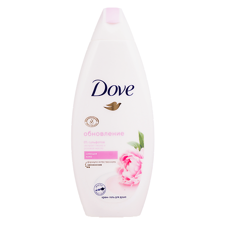 Dove Крем-гель для душа безсульфатный обновление Сливочная ваниль и пион с розовым маслом 250 мл 1 шт