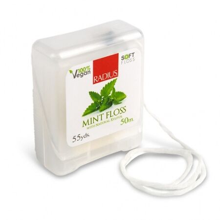 Radius Floss Нить зубная Vegan Xylitol Mint шелковая со вкусом мяты 50 м 1 шт