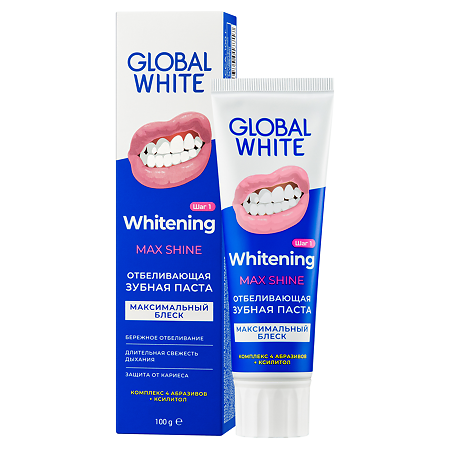 Global White Зубная паста Whitening Max Shine Отбеливающая 100 мл 1 шт