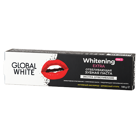 Global White Зубная паста Extra Whitening Активный кислород 100 мл 1 шт