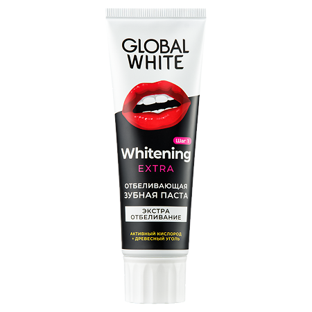 Global White Зубная паста Extra Whitening Активный кислород 100 мл 1 шт