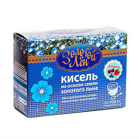 Золотой Лен Кисель на льняной основе ассорти пакеты 15 г 7 шт